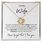 Wife Never Forget Love Knot Necklace