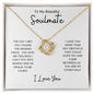 Beautiful Soulmate Missing Piece Love Knot Necklace