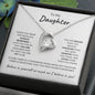 Daughter Always Remember Forever Love Necklace