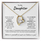 Daughter Always Remember Forever Love Necklace