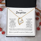 Daughter Always Remember Forever Love Necklace